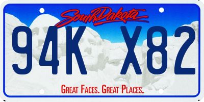 SD license plate 94KX82