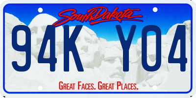 SD license plate 94KY04
