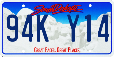 SD license plate 94KY14