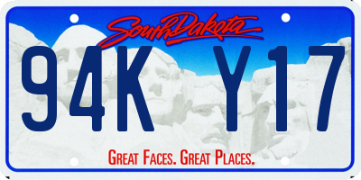 SD license plate 94KY17
