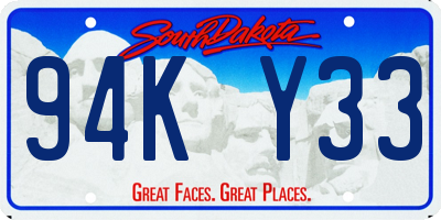 SD license plate 94KY33