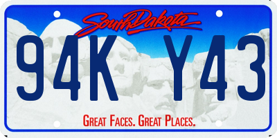 SD license plate 94KY43