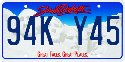 SD license plate 94KY45