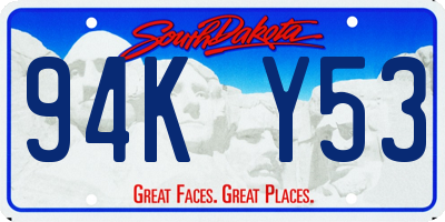 SD license plate 94KY53