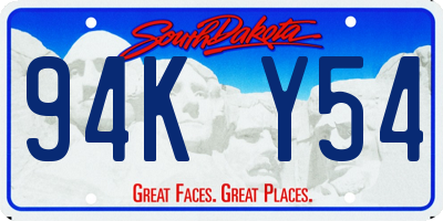 SD license plate 94KY54