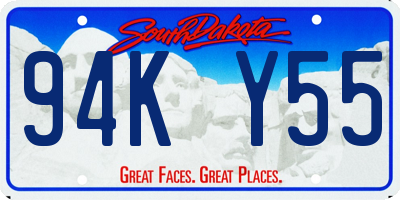 SD license plate 94KY55