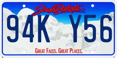 SD license plate 94KY56