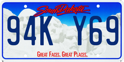 SD license plate 94KY69