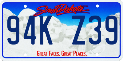 SD license plate 94KZ39