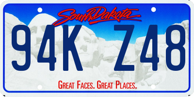 SD license plate 94KZ48