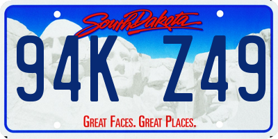 SD license plate 94KZ49