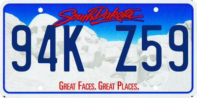 SD license plate 94KZ59