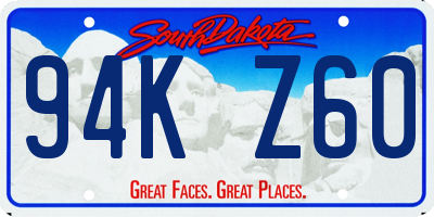 SD license plate 94KZ60