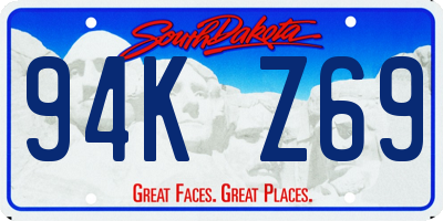 SD license plate 94KZ69