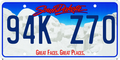 SD license plate 94KZ70