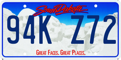 SD license plate 94KZ72
