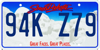 SD license plate 94KZ79