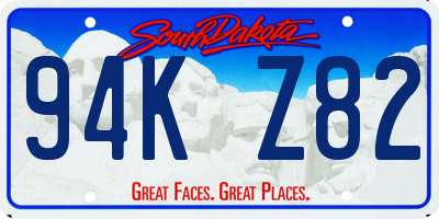 SD license plate 94KZ82