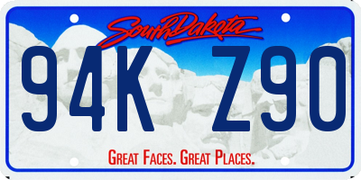 SD license plate 94KZ90