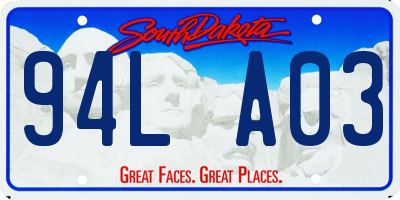 SD license plate 94LA03