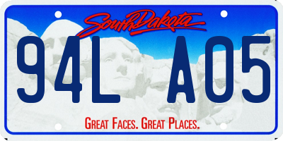 SD license plate 94LA05