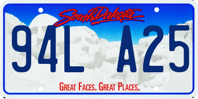 SD license plate 94LA25