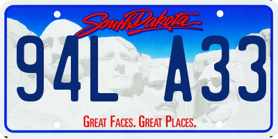 SD license plate 94LA33