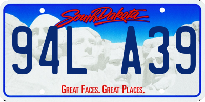 SD license plate 94LA39
