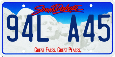 SD license plate 94LA45