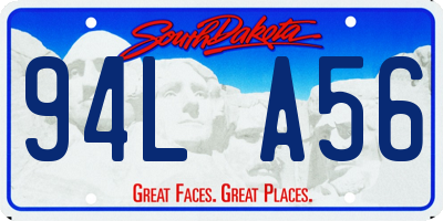 SD license plate 94LA56