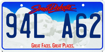 SD license plate 94LA62