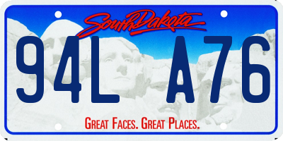 SD license plate 94LA76