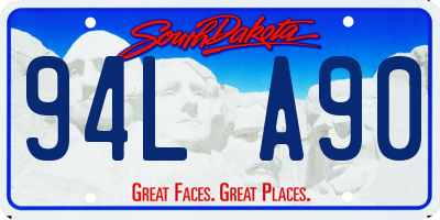 SD license plate 94LA90