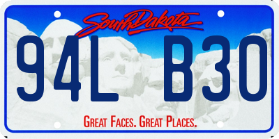 SD license plate 94LB30