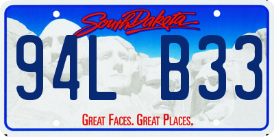 SD license plate 94LB33