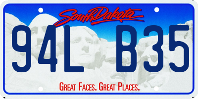 SD license plate 94LB35