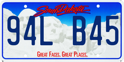 SD license plate 94LB45