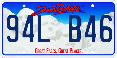 SD license plate 94LB46