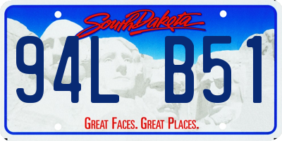 SD license plate 94LB51