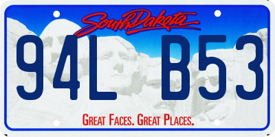 SD license plate 94LB53