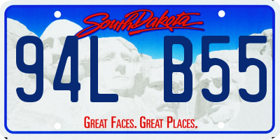 SD license plate 94LB55