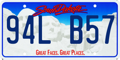 SD license plate 94LB57