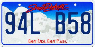SD license plate 94LB58