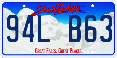 SD license plate 94LB63