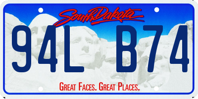 SD license plate 94LB74