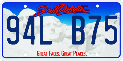 SD license plate 94LB75