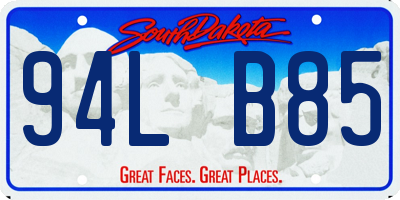 SD license plate 94LB85