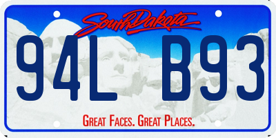 SD license plate 94LB93