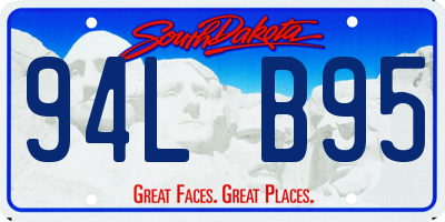 SD license plate 94LB95