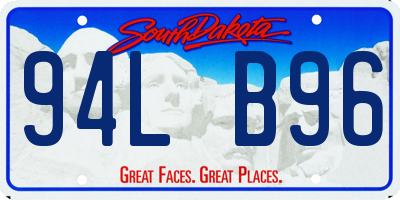 SD license plate 94LB96